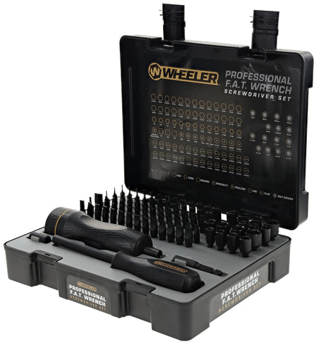 Wheeler Pro F.A.T. Wrench and Screwdriver Combo Set, 100 Pieces, Rubber Grip Handle