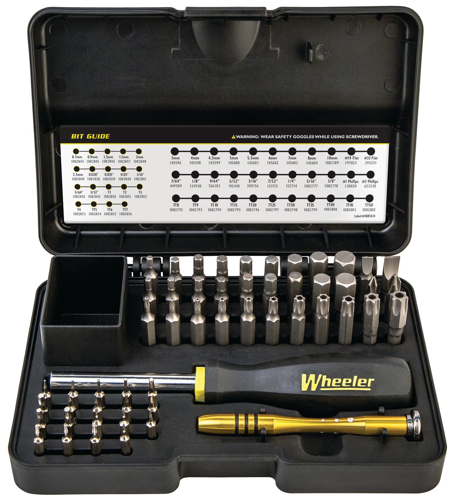 Wheeler 65-Piece Hex/Torx Gunsmithing Screwdriver Set with 4mm Precision MicroDriver