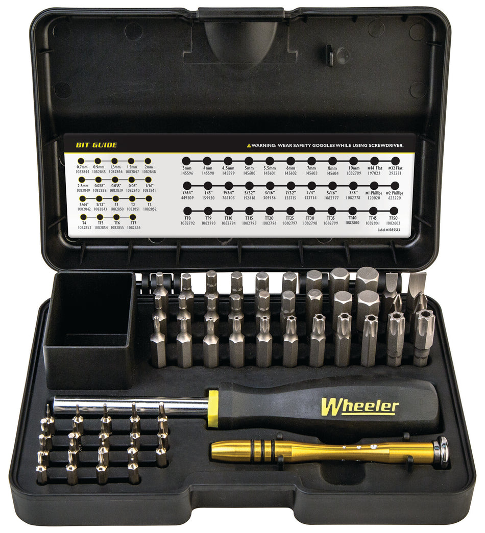 Wheeler 65-Piece Hex/Torx Gunsmithing Screwdriver Set with 4mm Precision MicroDriver