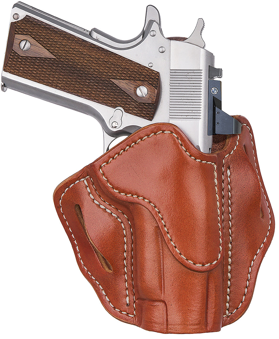 1791 Gunleather ORBH1SCBRR BH1S Optic Ready OWB Holster, Classic Brown Leather, Right Hand - 3.5-4.25" 1911 Compatible