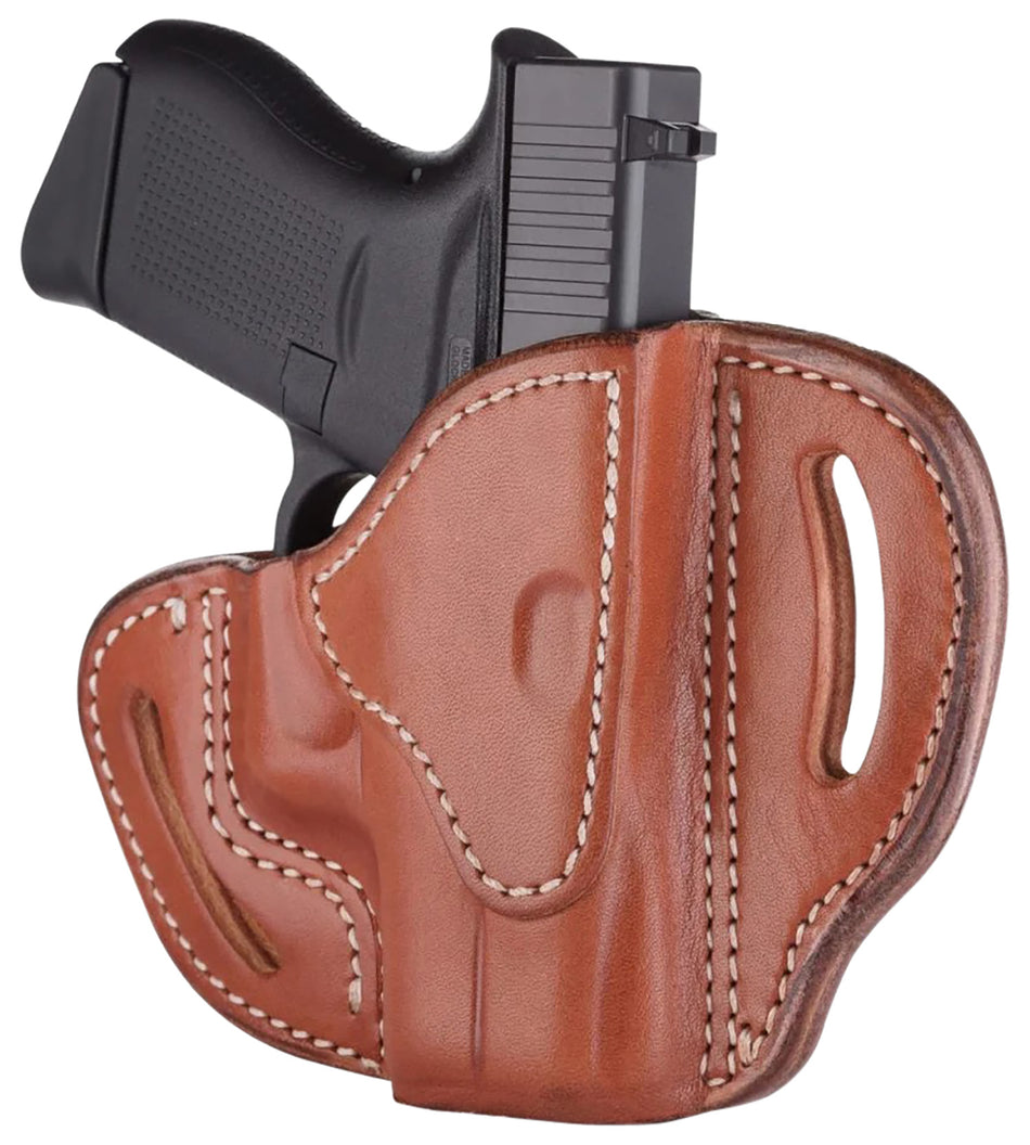 1791 Gunleather ORBHCCBRR Optic Ready OWB Compact Classic Brown Leather Holster Compatible w/Glock 43/43X & Sig P365 RH