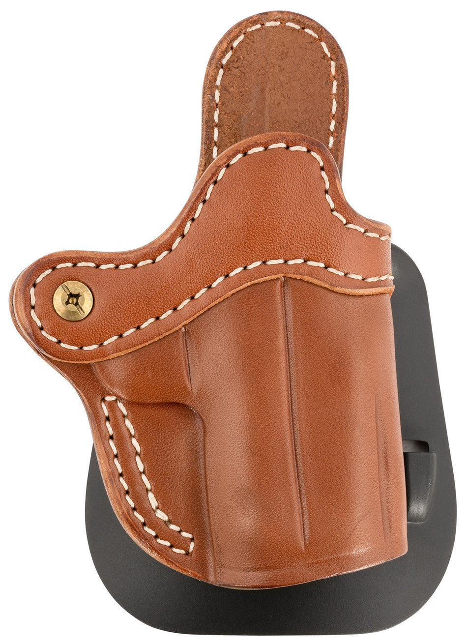 1791 Gunleather ORPDHCCBRR Optic Ready OWB Compact Paddle Holster Classic Brown Leather Fits Glock 43/Sig P365 RH