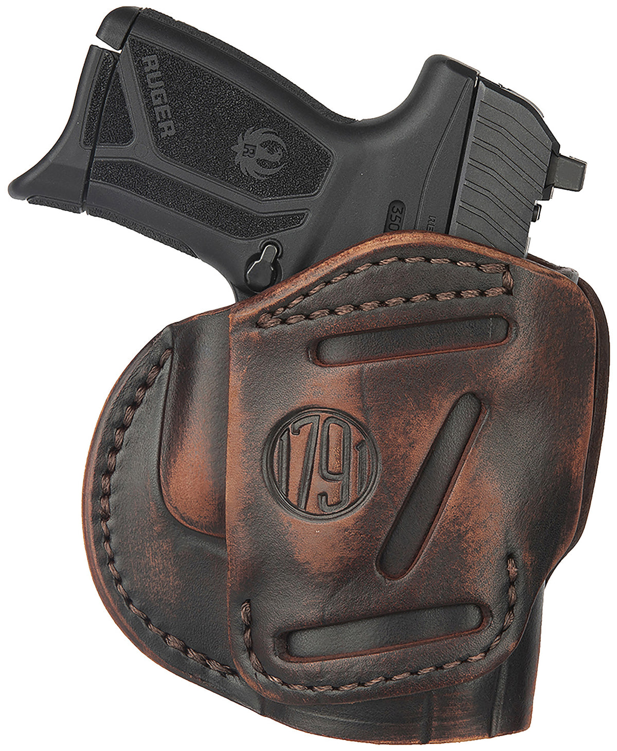 1791 Gunleather 3WH4VTGA 3-Way Concealment & Belt Holster Size 04 Vintage Leather Fits Springfield XDS/XDE/Taurus G2C Ambidextrous