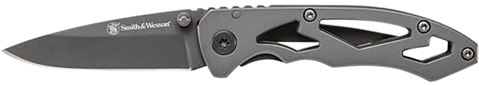 Smith & Wesson Skeletonized CK400CP Folding Drop Point Knife 2.20" Stainless Steel Blade 3.20" Handle Pocket Clip