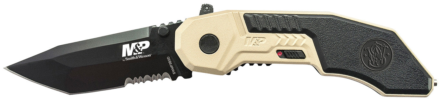 Smith & Wesson M&P MAGIC SWMP3BSDCP 2.80" Folding Knife Part Serrated Black Oxide 4034 SS Blade 4.30" Aluminum Handle