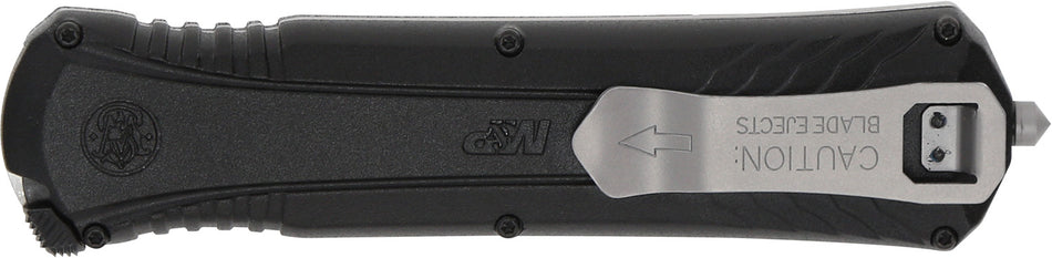 Smith & Wesson M&P 1181878 OTF Auto Dagger Knife 3.50" Plain Satin AUS-8A Stainless Steel Blade 5.16" Black Handle