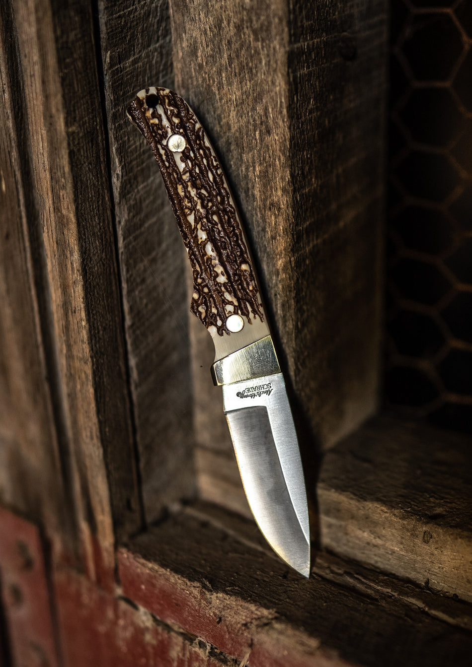 Uncle Henry 1100089 Next Gen Staglon Pro Hunter Fixed Drop Point 2.80" Stainless Steel Blade, Includes Sheath and Sharpening Stone