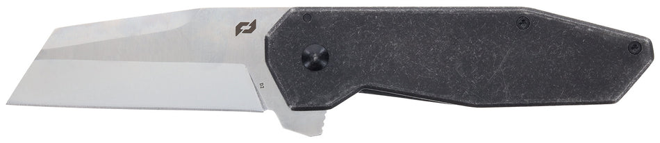 Schrade 1136251 Slyte Folder 3" Satin D2 Steel Blade Dark Stonewash Stainless Steel Handle