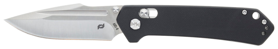 Schrade 1182620 Divergent Folder 3.06" Modified Drop Point Satin AUS-8A Stainless Steel Blade Black G10 Handle