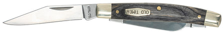 Old Timer Heritage Series Middleman 1149100 340T Folding 3-Blade D2 Steel Gray Wood Laminate Handle