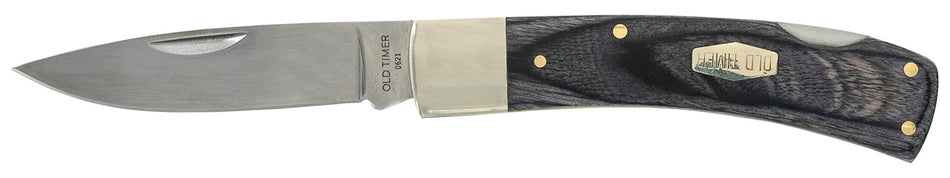 Old Timer Heritage Bruin 50th Anniversary 1135989 2.80" Folding Drop Point D2 Steel Black Laminate Handle