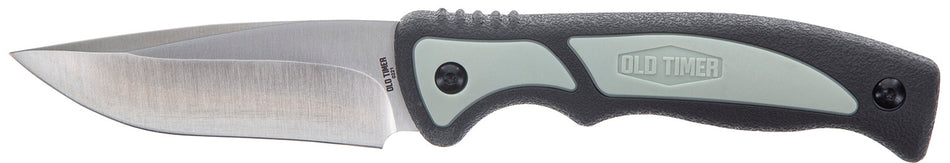 Old Timer Trail Boss 1137135 Fixed 3.70" Drop Point Stainless Steel Blade 5.25" TPE Handle and Sheath