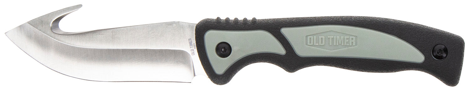Old Timer Trail Boss 1137138 Fixed 3.70" Gut Hook Stainless Blade TPE Handle Includes Sheath