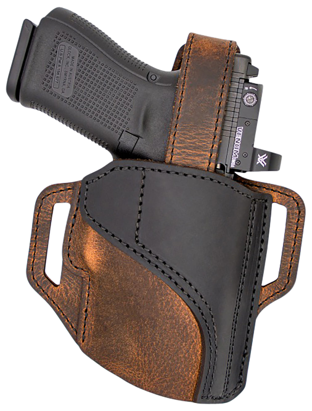 Versacarry TR22131 Trooper OWB Leather Belt Slide Holster Size 03 Right Hand