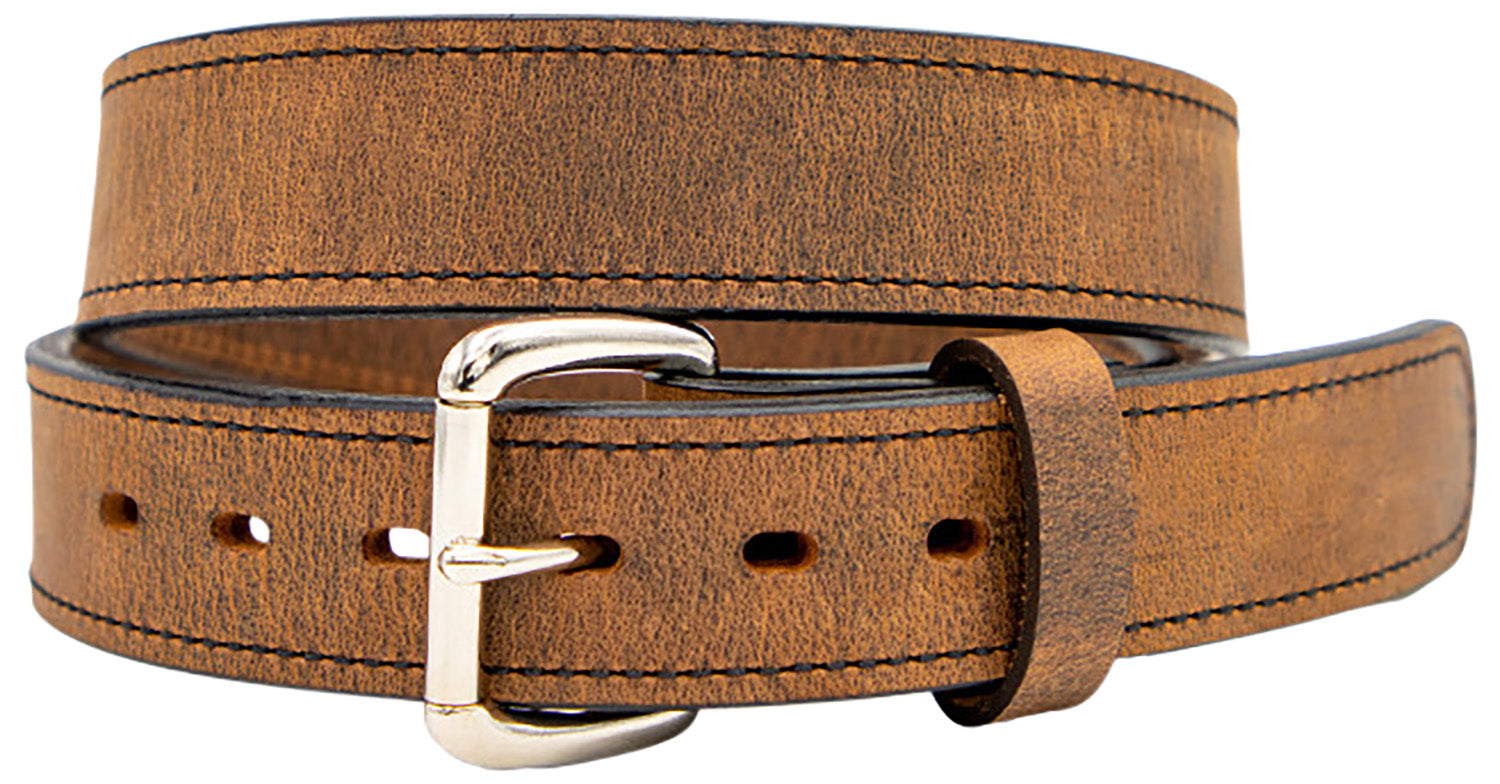 Versacarry Classic Carry Leather Belt Brown 42" Nickel Buckle 7-Hole Adjustment