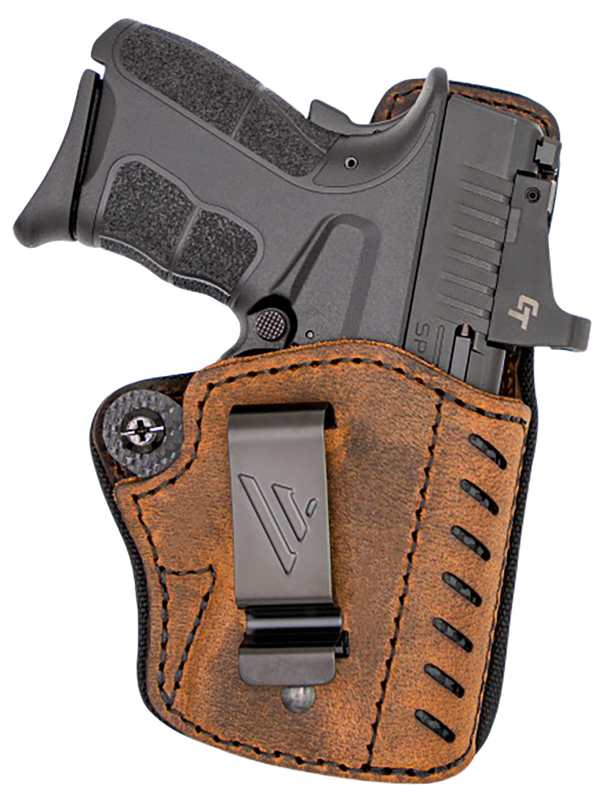 Versacarry Comfort Flex Deluxe IWB Holster Size 01 Brown Leather Belt Clip RH