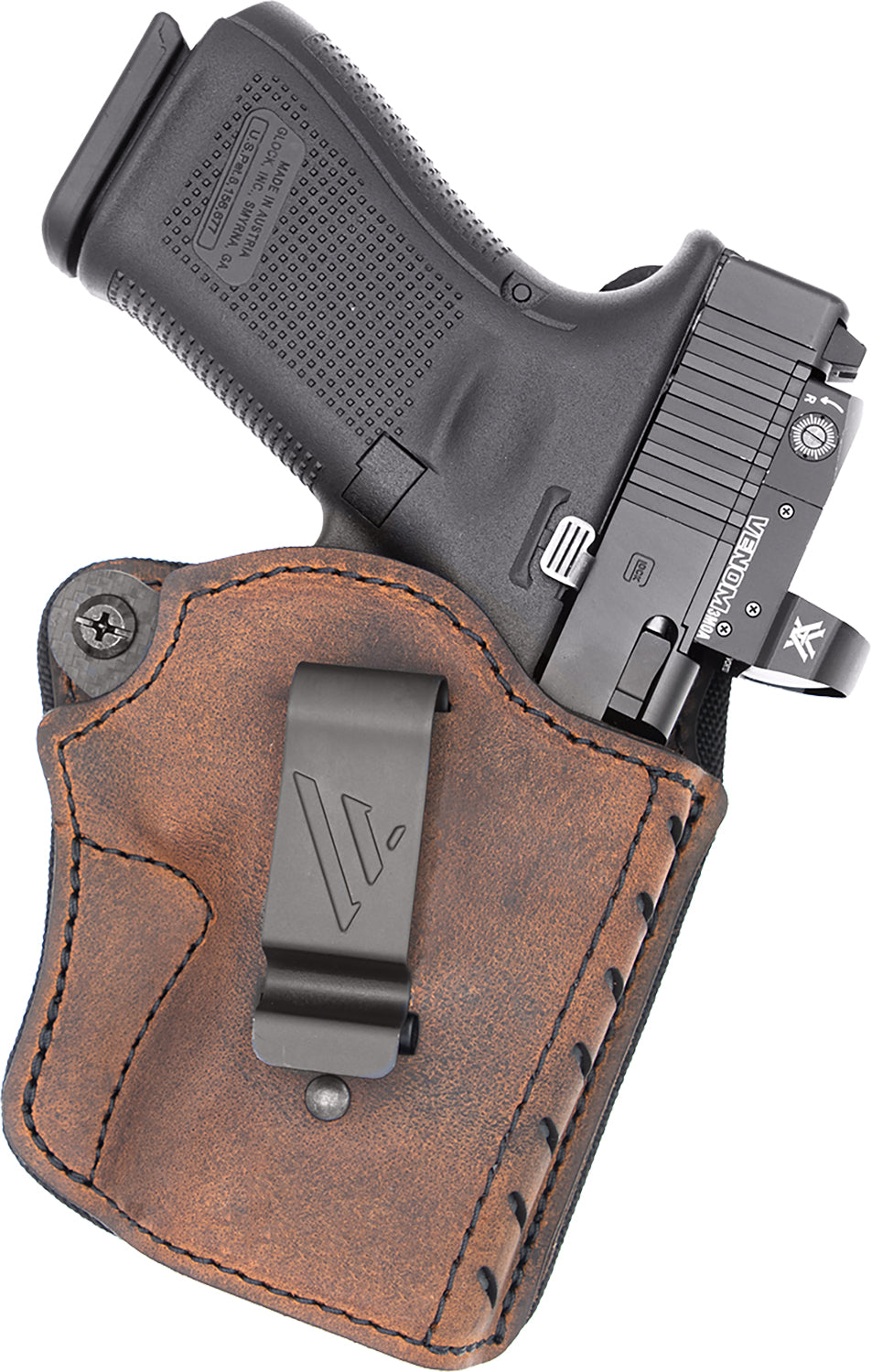 Versacarry Comfort Flex Deluxe IWB Holster Size 04 Brown Leather Belt Clip RH