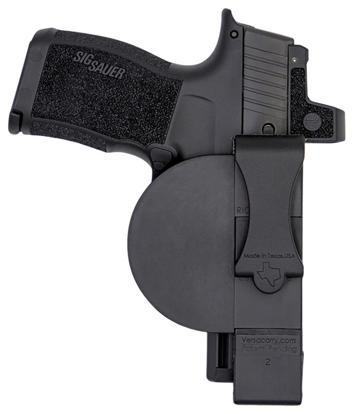 Versacarry ZeroBulk IWB Holster Size Extra Small Black Resin Clip 3" Barrel Ambidextrous