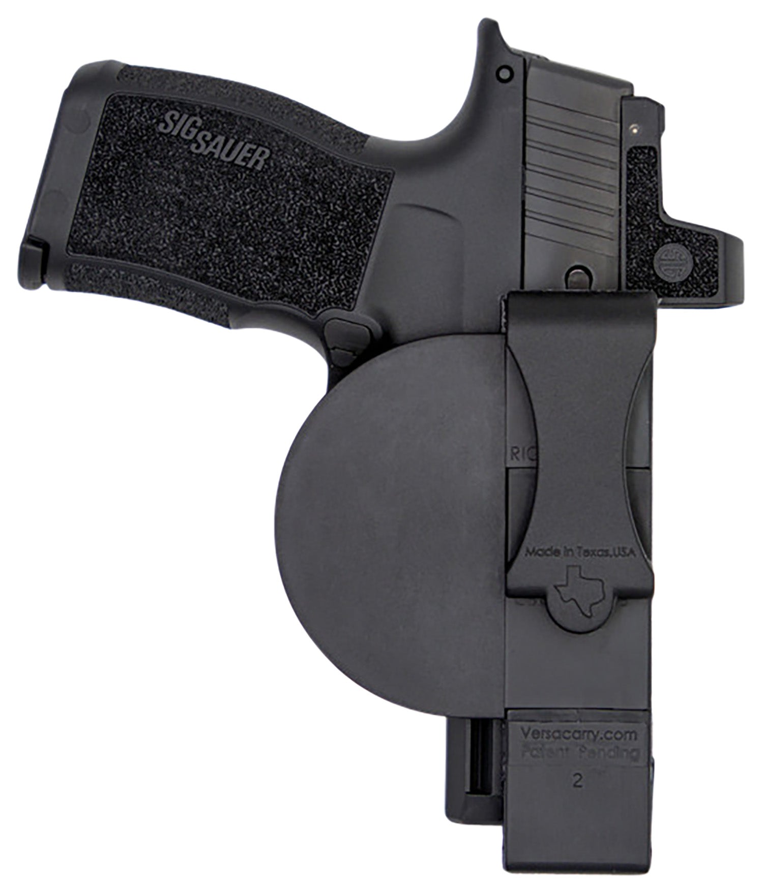 Versacarry ZeroBulk IWB Holster Size Extra Small Black Resin Clip 3" Barrel Ambidextrous
