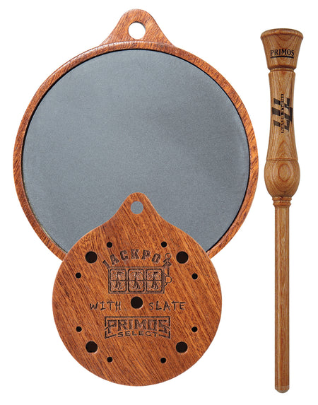 Primos Jackpot Turkey Call - Pennsylvania Slate Surface with Laminated Striker