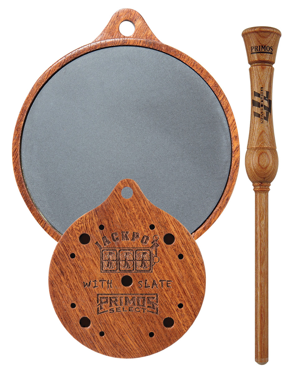 Primos Jackpot Turkey Call - Pennsylvania Slate Surface with Laminated Striker