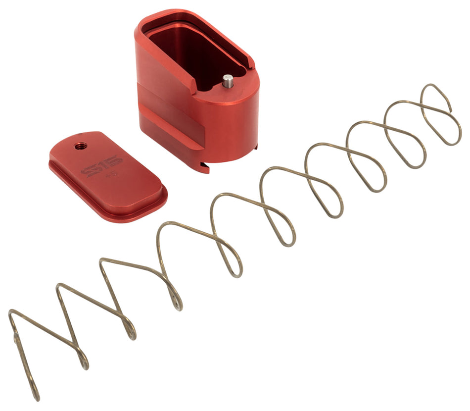 Shield Arms S15 Magazine Extension 5rd Red Anodized Aluminum for Shield Arms S15