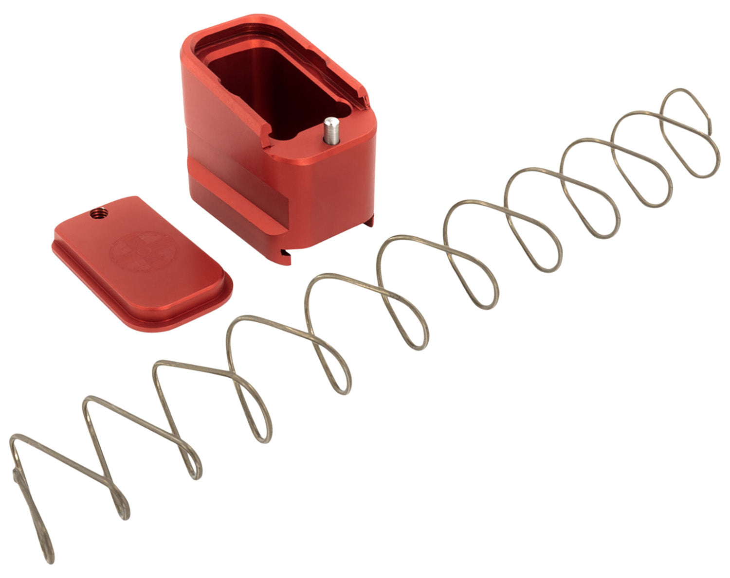 Shield Arms Glock 19/23 Magazine Extension +5 Rounds, Red Anodized Aluminum