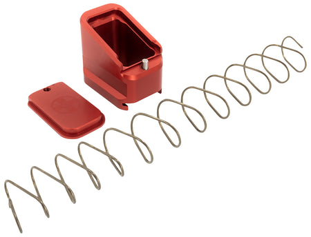Shield Arms CZ P10-C and P07 Magazine Extension 5rd 9mm/40 S&W, Red Aluminum
