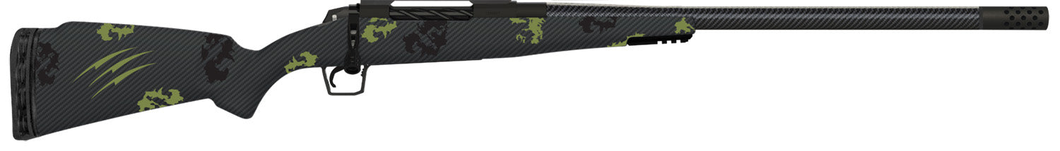 Fierce Firearms TROG300PRC22BF CT Rogue 300 PRC 3+1 22" Carbon Fiber Barrel, Black Cerakote Titanium Rec, Forest Camo Rogue Stock