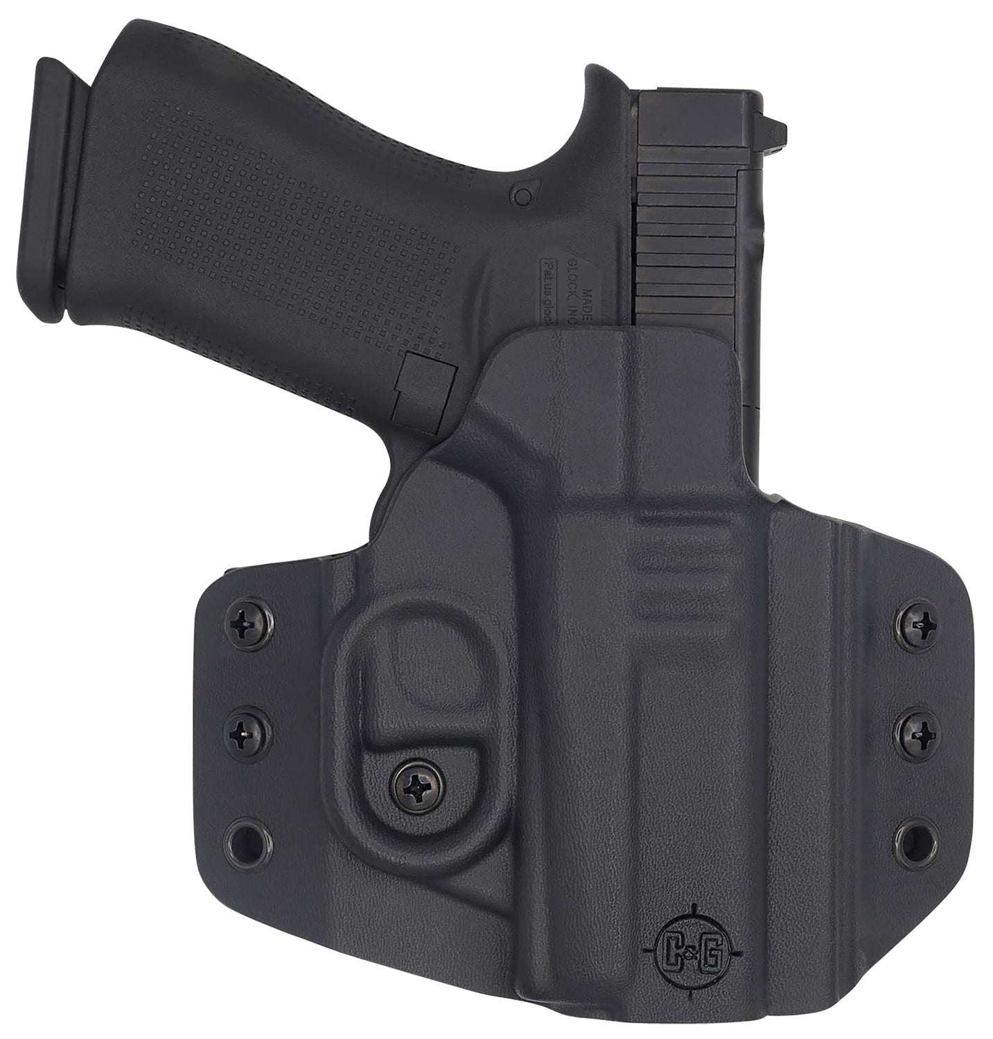 C&G Holsters 0060100 OWB Covert Kydex Belt Loop Holster Glock 43/43X/MOS