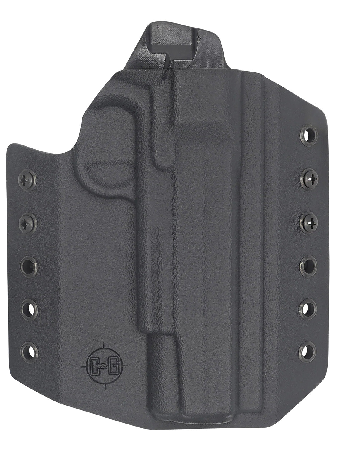 C&G Holsters 0354100 OWB Covert Kydex Belt Loop Holster Sig 1911 Rail 5"