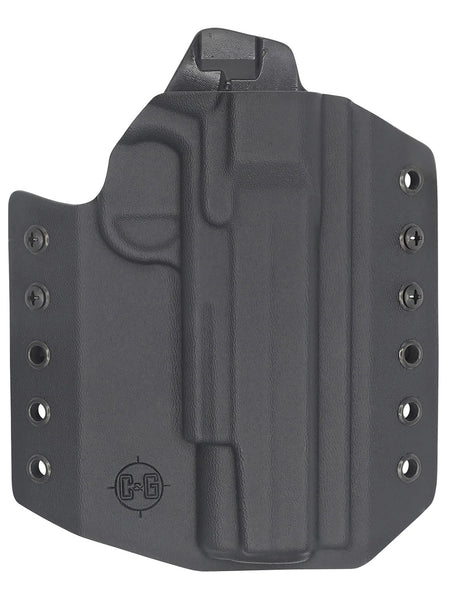 C&G Holsters 0354100 OWB Covert Kydex Belt Loop Holster Sig 1911 Rail 5"