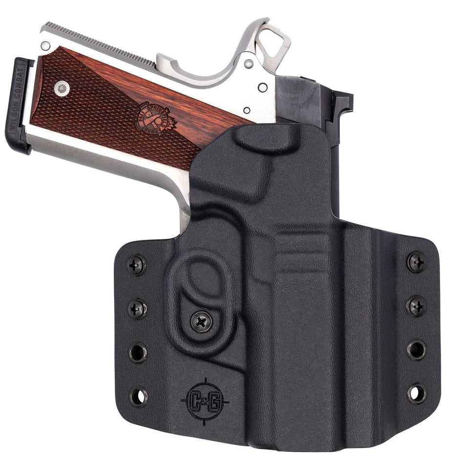 C&G Holsters 1862100 OWB Covert Kydex Belt Loop Holster 1911 3.5" RH