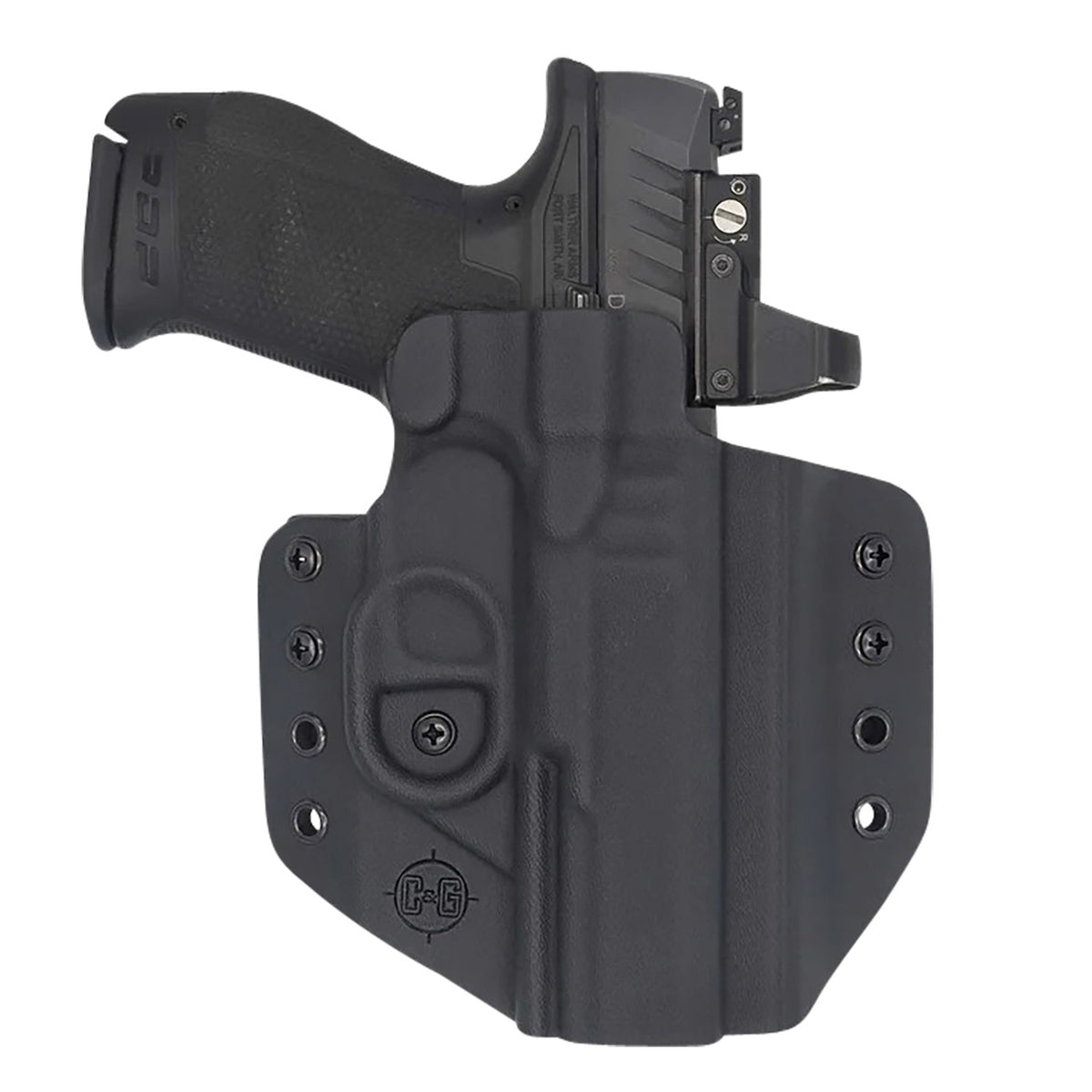 C&G Holsters Covert OWB Black Kydex Holster Walther PDP 4.5" Belt Loop Right Hand