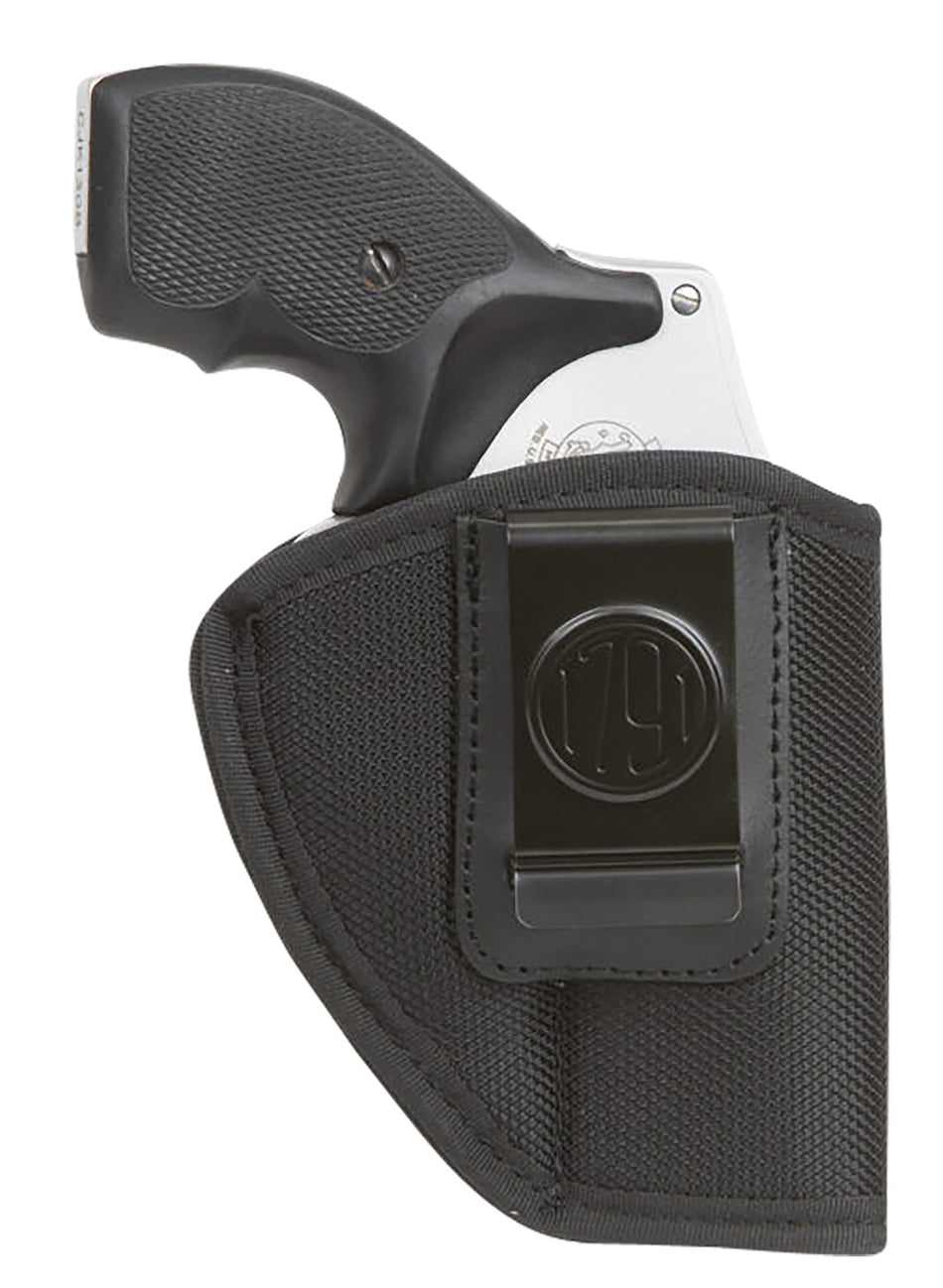 1791 Gunleather PNIWB2BLKR Premium Nylon IWB Size 02 Black Belt Clip Right Hand Fits Ruger LCR