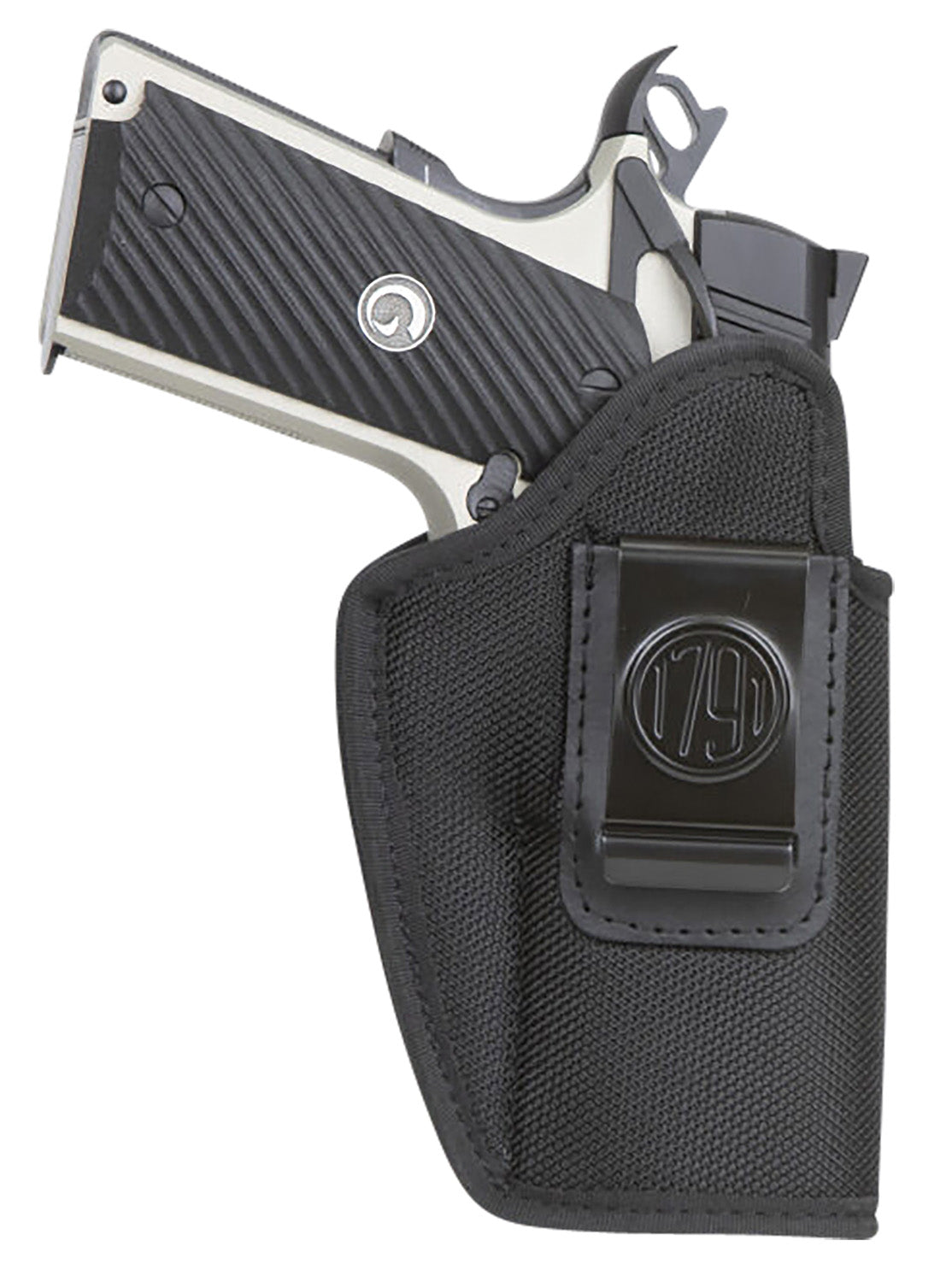 1791 Gunleather PNIWB4BLKR Premium Nylon IWB Size 04 Black Belt Clip Right Hand Fits Glock 19 CZ 75