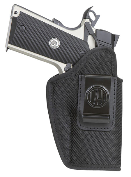 1791 Gunleather PNIWB4BLKR Premium Nylon IWB Size 04 Black Belt Clip Right Hand Fits Glock 19 CZ 75