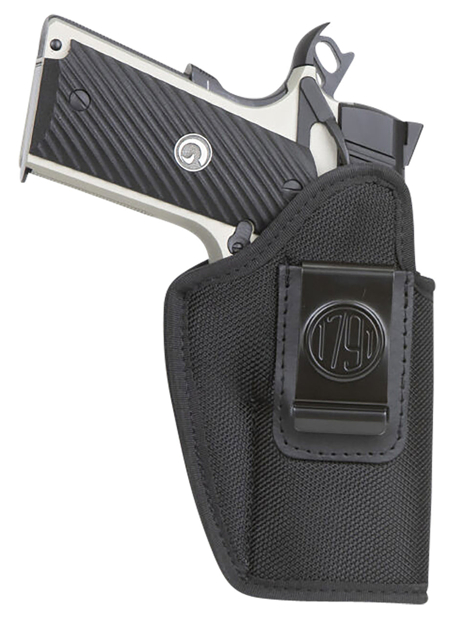 1791 Gunleather PNIWB4BLKR Premium Nylon IWB Size 04 Black Belt Clip Right Hand Fits Glock 19 CZ 75