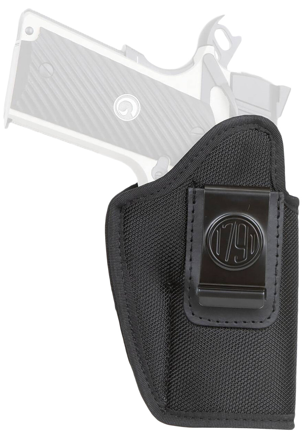 1791 Gunleather PNIWB4BLKL Premium Nylon IWB Size 04 Black Clip-On Left Hand Fits Glock 19 CZ 75