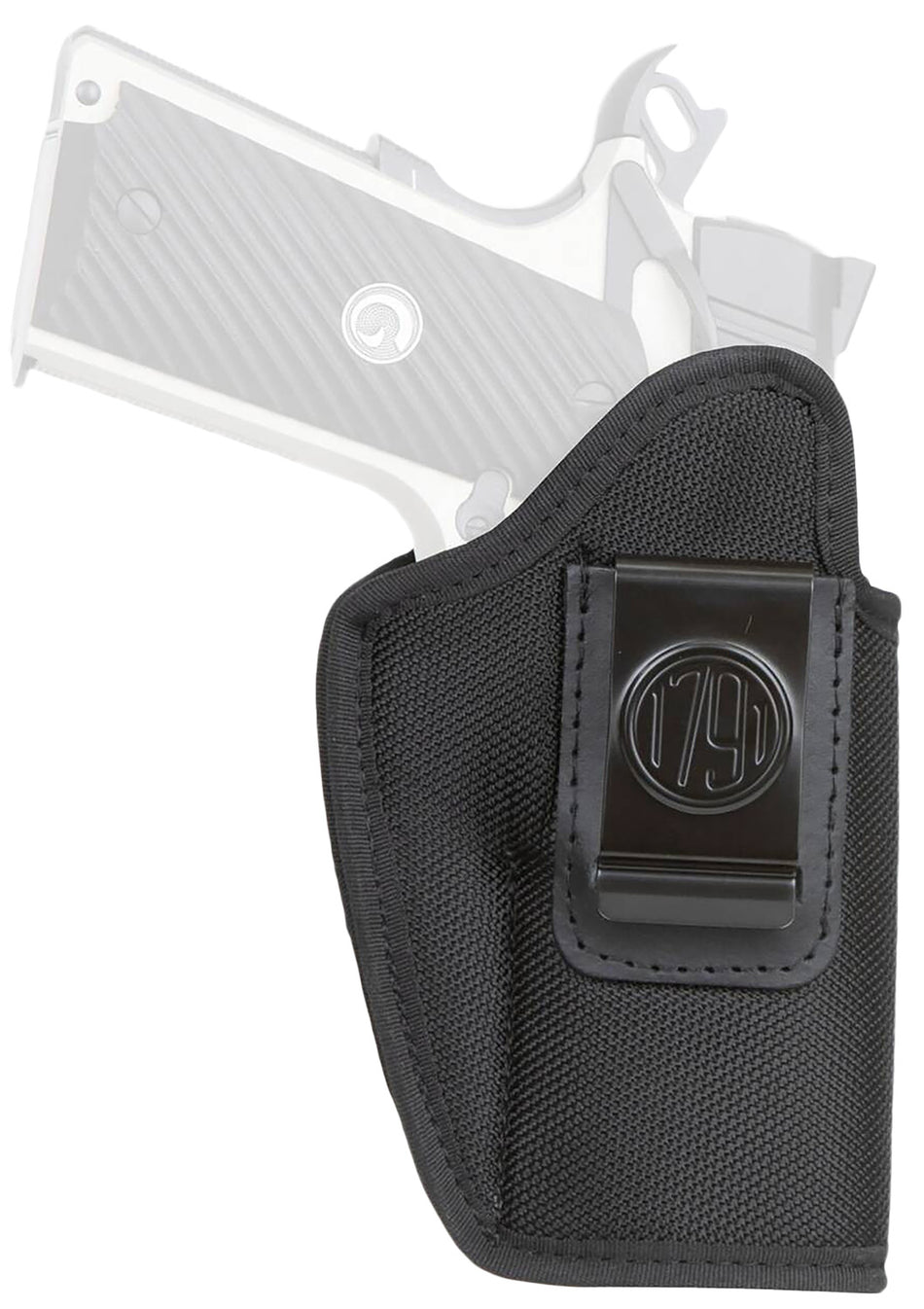 1791 Gunleather PNIWB4BLKL Premium Nylon IWB Size 04 Black Clip-On Left Hand Fits Glock 19 CZ 75