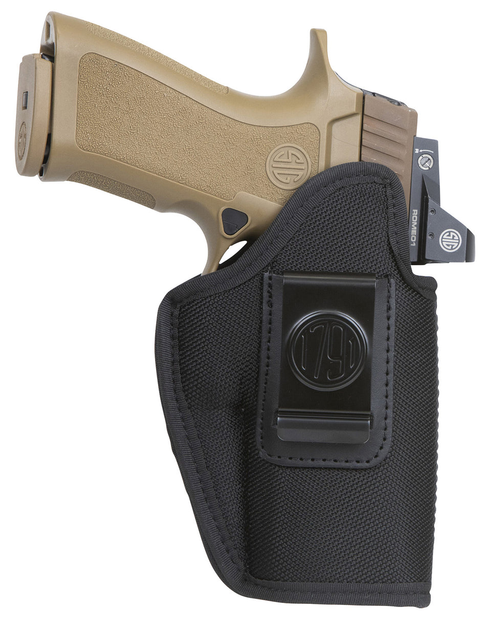 1791 Gunleather PNIWB5BLKL Premium Nylon IWB Size 05 Black Clip-On Left Hand Fits Glock 29 30