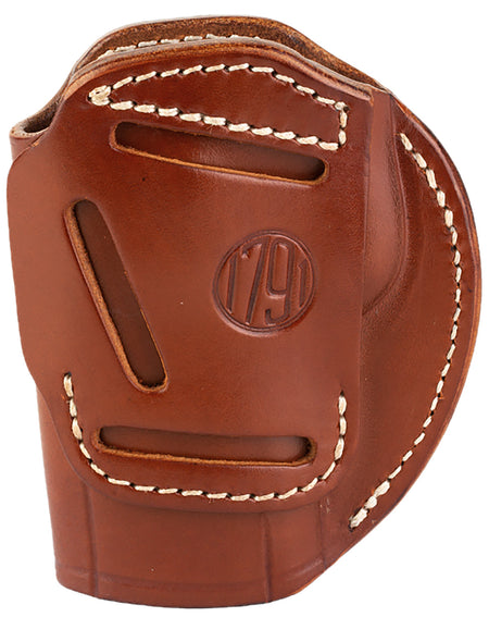 1791 Gunleather 3WH6CBRA 3-Way Concealment Holster Size 06 Classic Brown Leather Belt Loop Ambidextrous