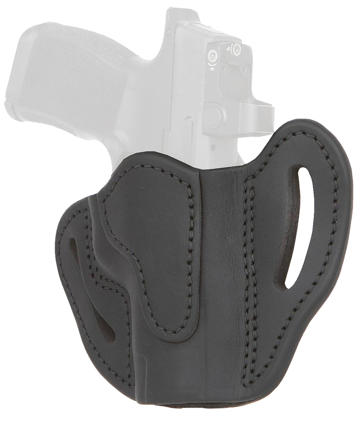 1791 Gunleather ORBHCMAXSBLR Optic Ready Belt Holster Compact Max Stealth Black Leather - P365XL/Glock 48 RH