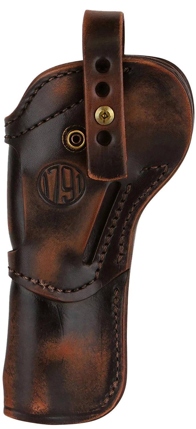 1791 Gunleather SARVH55VTGA SA 5.5" Open Carry Vintage Leather Belt Holster - Ambi Fits Ruger Single Six/Heritage Rough Rider
