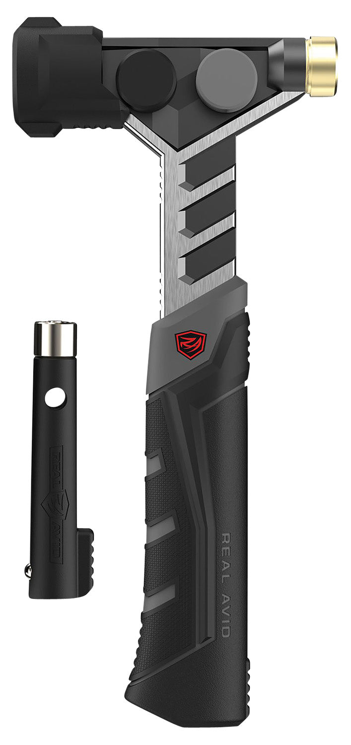 Real Avid AVARMHAM Armorer's Hammer with Roll-Pin Punch Starter and Interchangeable Heads, Black/Stainless