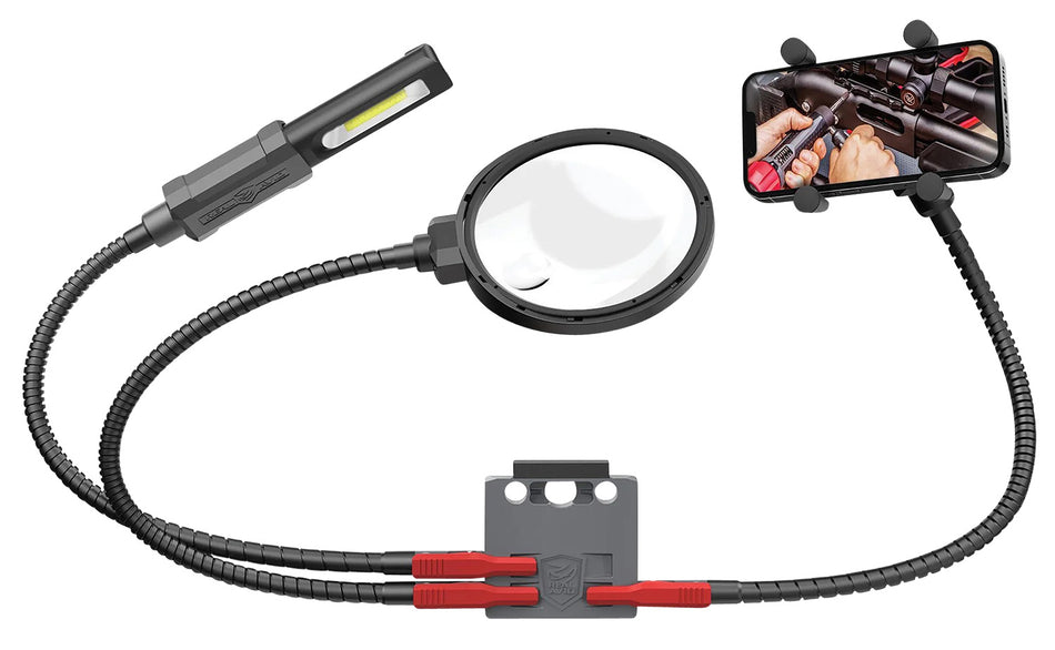 Real Avid AVMVACC Smart Mount Quick-Connect with Cell Phone Holder and 180 Lumen Work Light