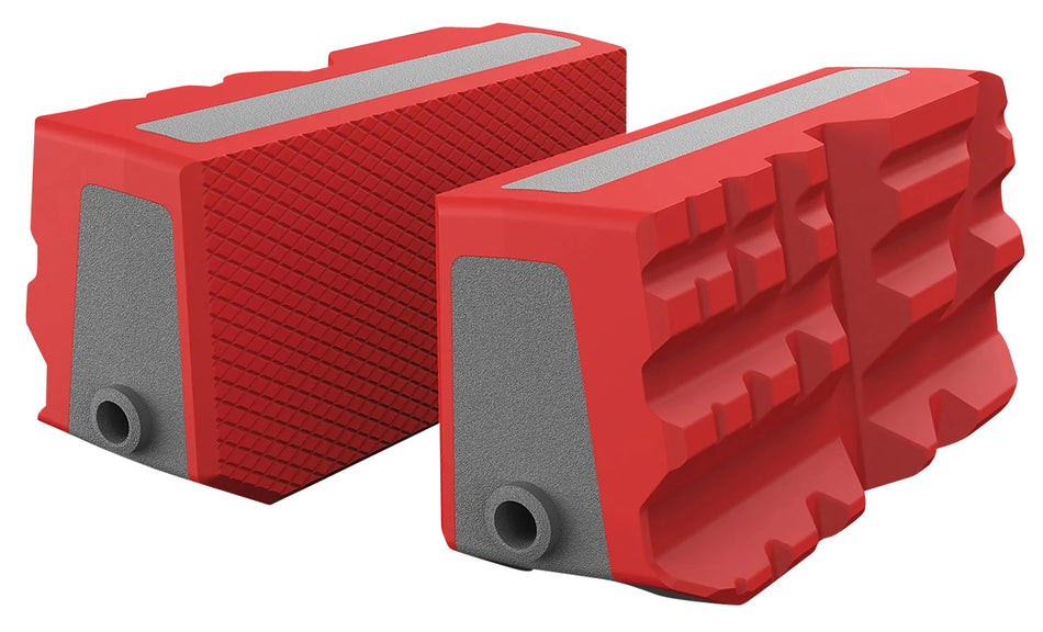 Real Avid AVSFJMF Reversible Multi-Fit Smart-Jaws Sleeves Gray/Red TPR Overmold for Master Gun Vise