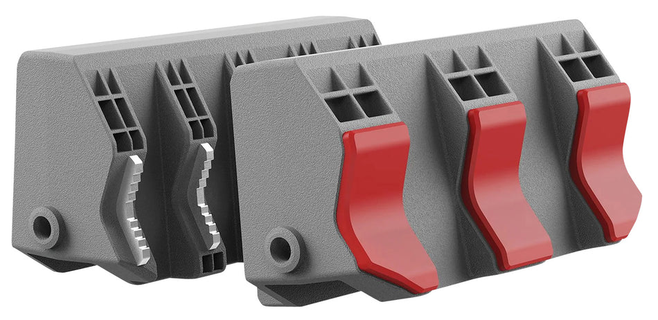 Real Avid AVSFJPF Reversible Tube-Fit Smart-Jaws Sleeves Gray/Red Rubber Overmold Steel Side