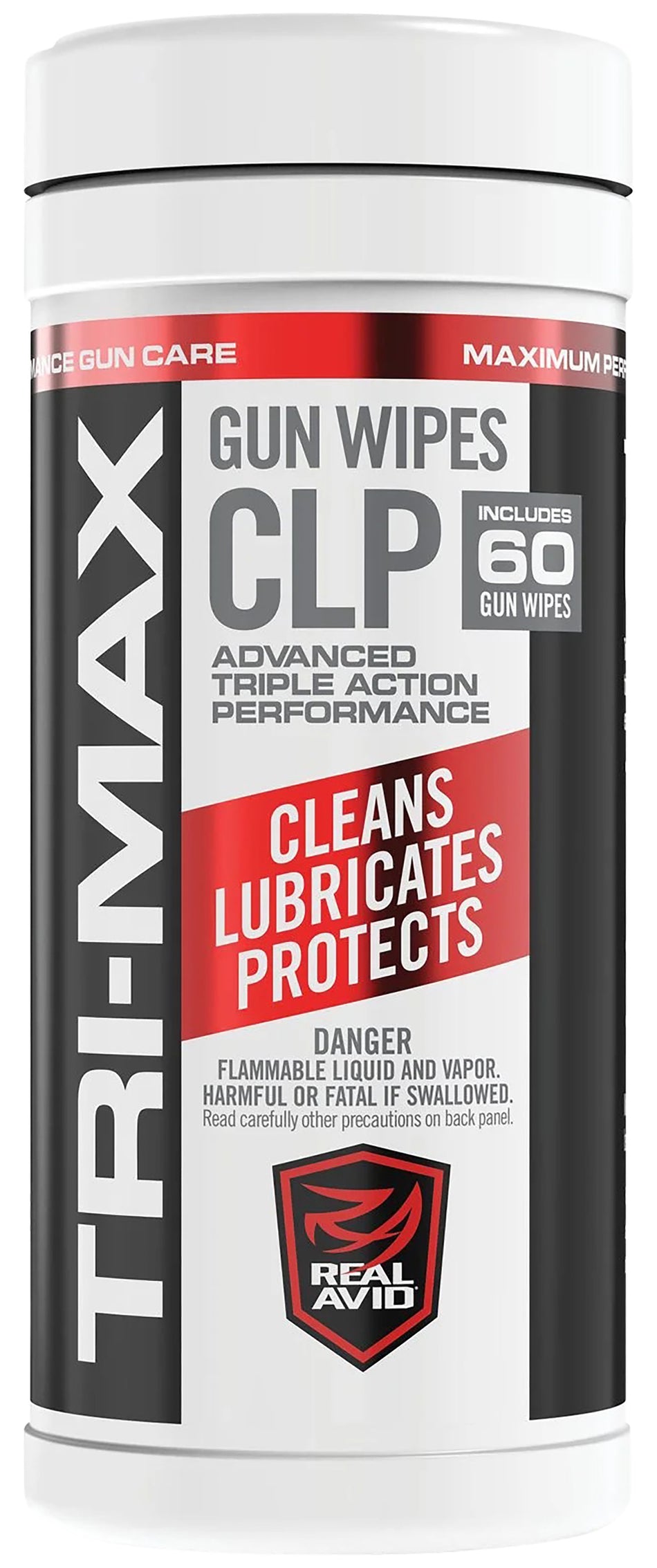 Real Avid AVCLPW-C60 Tri-Max CLP Cleaning & Lubricating Wipes Canister