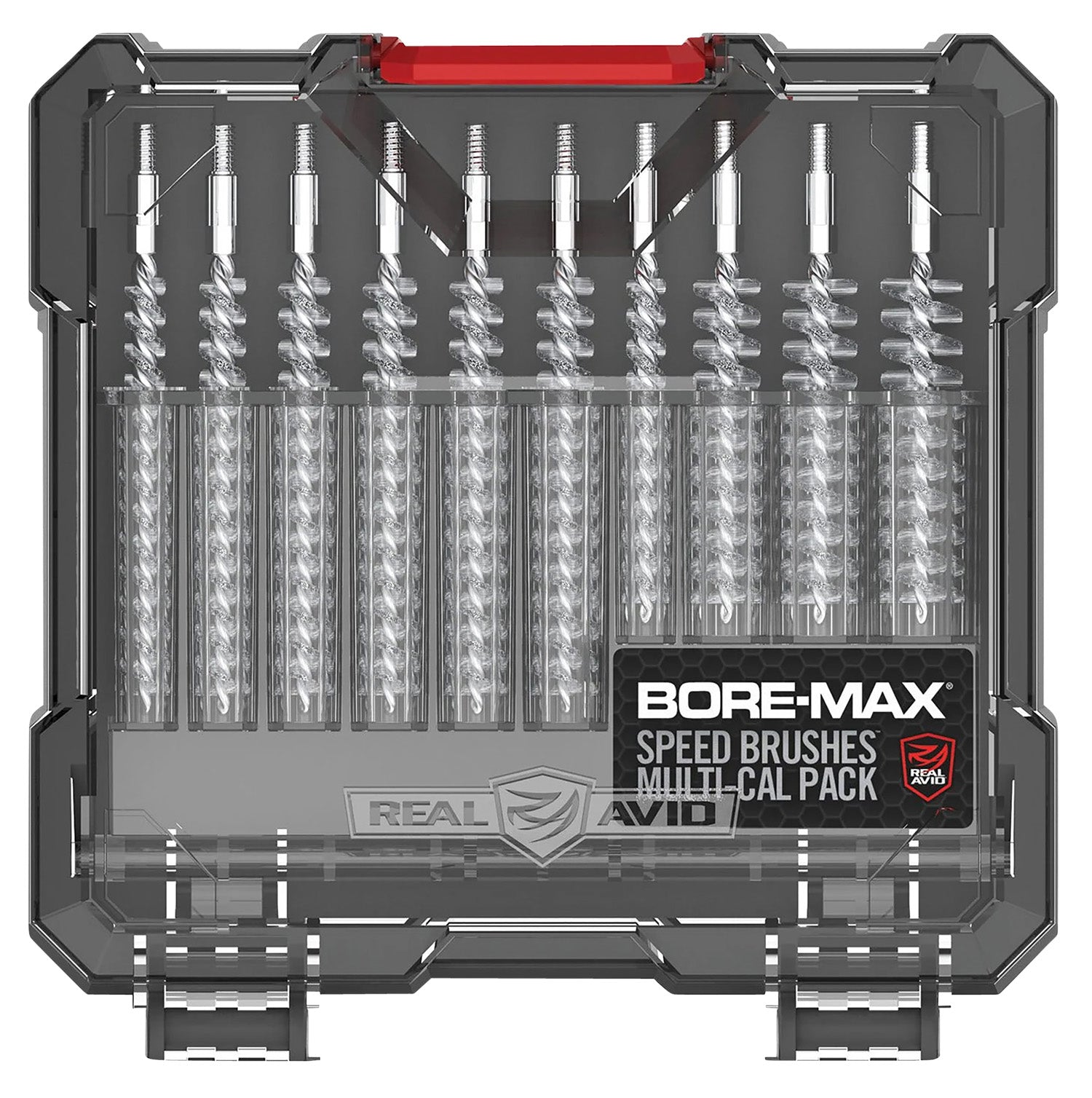 Real Avid Bore-Max Speed Brush Set Multi-Caliber Nickel Plated AVBMSBS